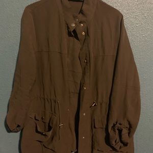 Zara olive green military jacket